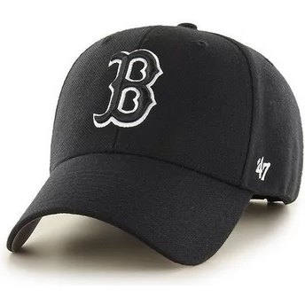 Gorra curva negra snapback con logo negro de Boston Red Sox MLB MVPde 47 Brand