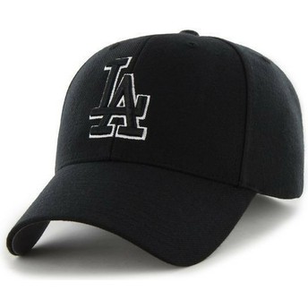 Gorra curva negra snapback con logo blanco y negro de Los Angeles Dodgers MLB MVP de 47 Brand