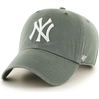 Gorra curva verde oscuro de New York Yankees MLB Clean Up de 47 Brand