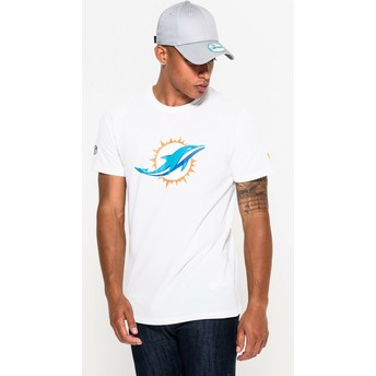Camiseta de manga corta blanca de Miami Dolphins NFL de New Era