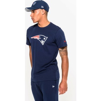 Camiseta de manga corta azul de New England Patriots NFL de New Era