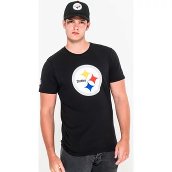 Camiseta de manga corta negra de Pittsburgh Steelers NFL de New Era