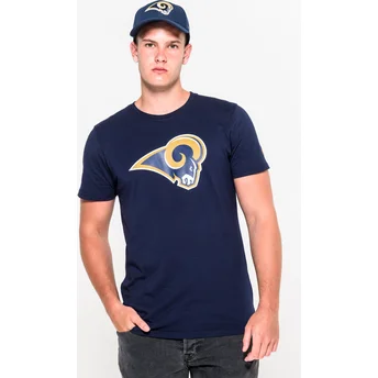 Camiseta de manga corta azul de Los Angeles Rams NFL de New Era