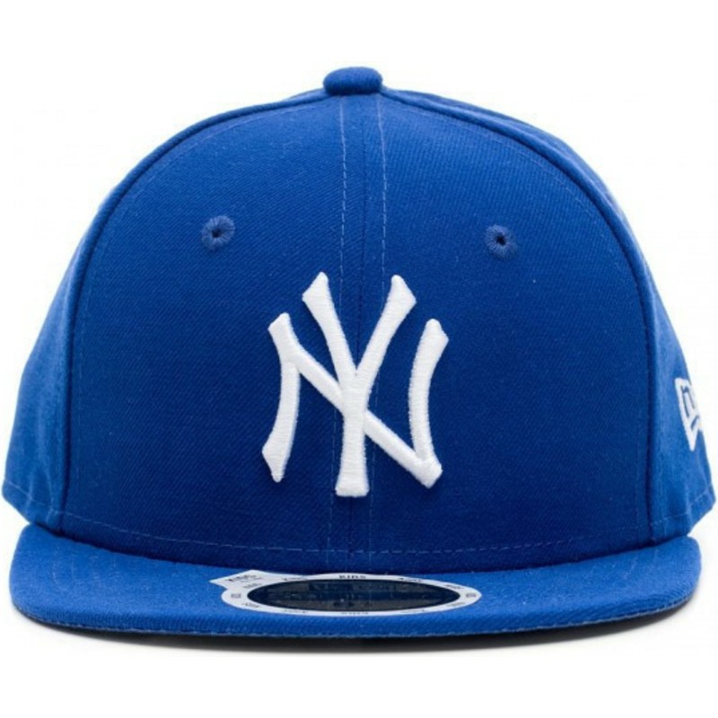 gorra-plana-azul-ajustada-para-nino-59fifty-essential-de-new-york-yankees-mlb-de-new-era