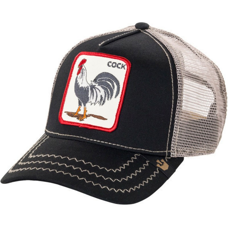 gorra-trucker-negra-gallo-rooster-de-goorin-bros