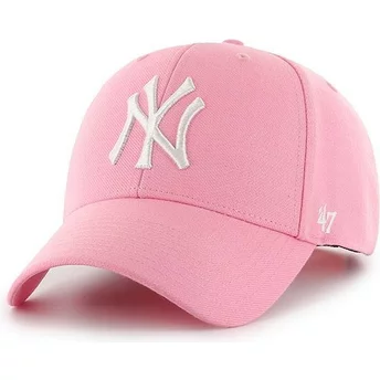 Gorra curva rosa snapback de New York Yankees MLB MVP de 47 Brand