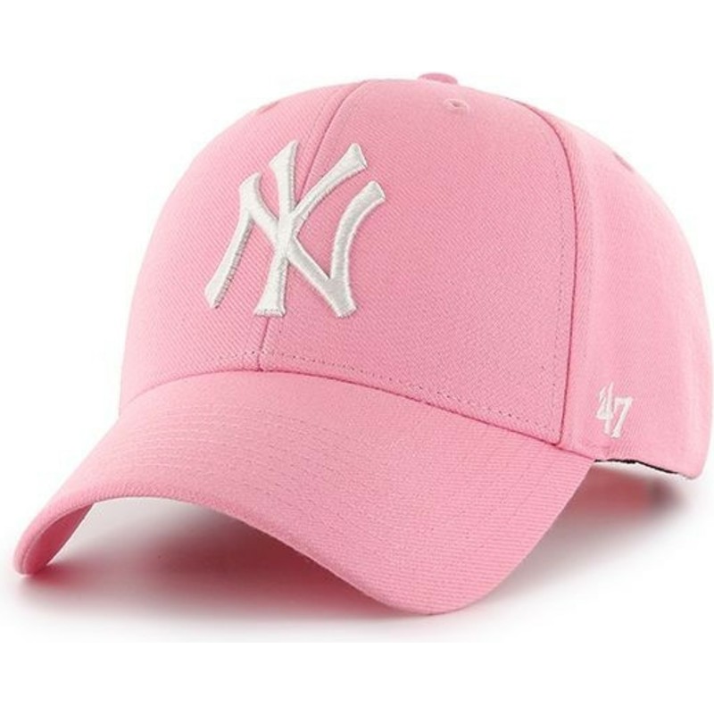 gorra-curva-rosa-snapback-de-new-york-yankees-mlb-mvp-de-47-brand