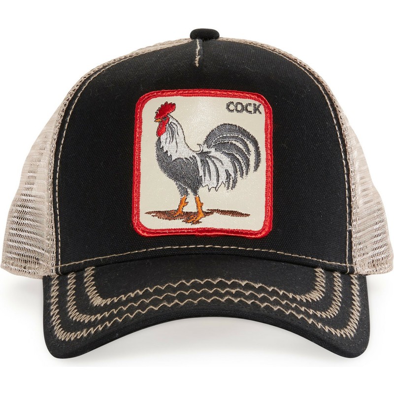 gorra-trucker-negra-gallo-rooster-de-goorin-bros