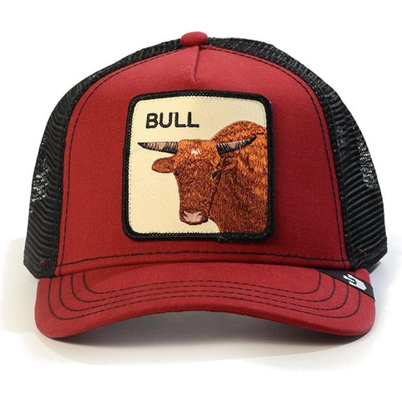 gorra-trucker-roja-toro-bull-de-goorin-bros