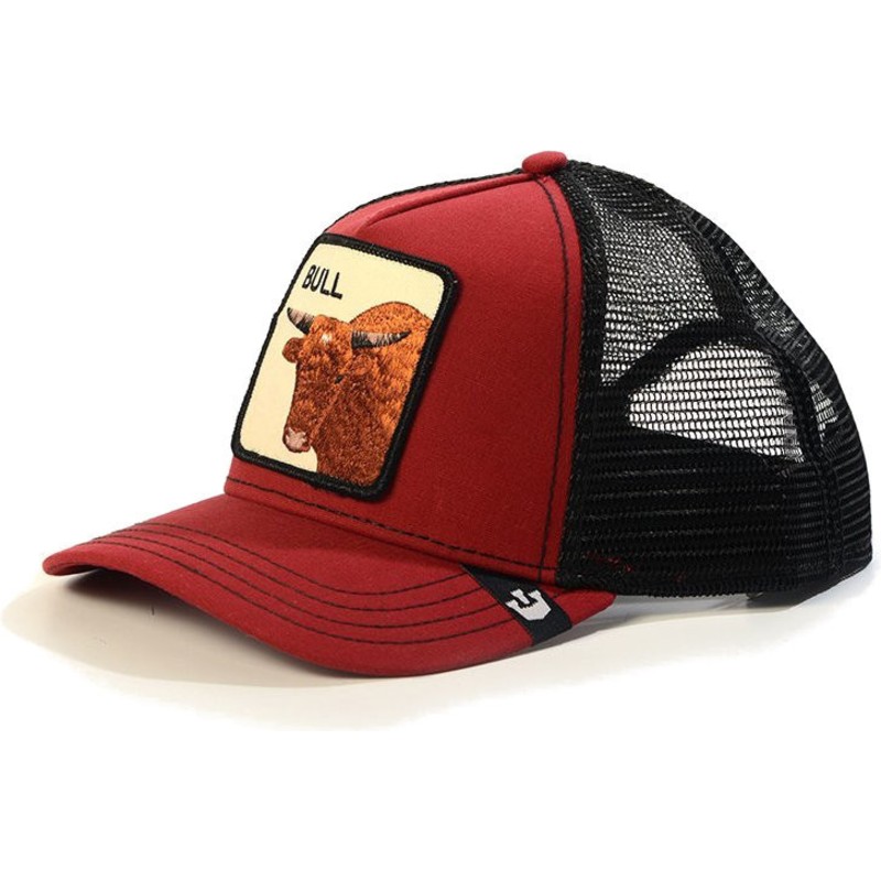 gorra-trucker-roja-toro-bull-de-goorin-bros