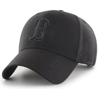 Gorra curva negra snapback con logo negro de Boston Red Sox MLB MVP de 47 Brand