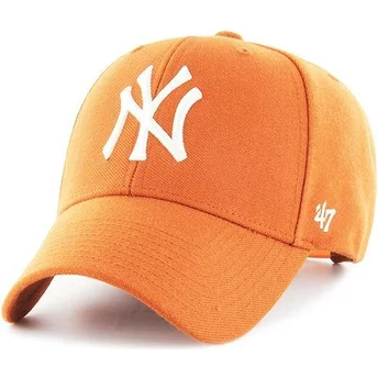 Gorra curva naranja snapback de New York Yankees MLB MVP de 47 Brand