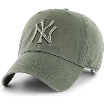 Gorra curva verde claro con logo verde de New York Yankees MLB Clean Up de 47 Brand