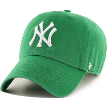 Gorra curva verde de New York Yankees MLB Clean Up de 47 Brand
