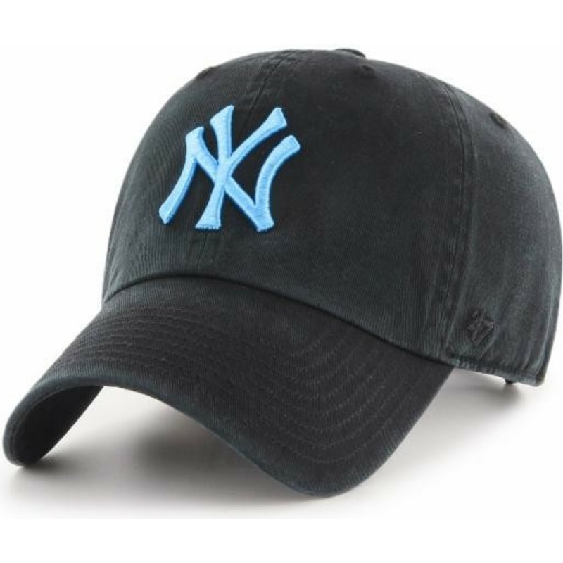 gorra-curva-negra-con-logo-azul-de-new-york-yankees-mlb-clean-up-de-47-brand