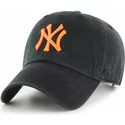 gorra-curva-negra-con-logo-naranja-de-new-york-yankees-mlb-clean-up-de-47-brand