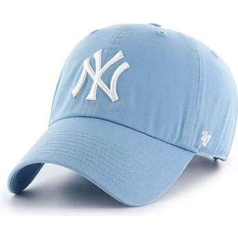 Gorra curva azul columbia de New York Yankees MLB Clean Up de 47 Brand