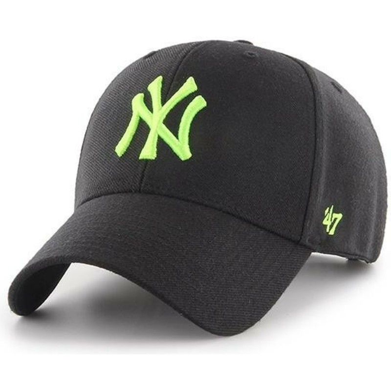 gorra-curva-negra-snapback-con-logo-verde-de-new-york-yankees-mlb-mvp-de-47-brand