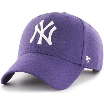 Gorra curva violeta snapback de New York Yankees MLB MVP de 47 Brand