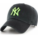 gorra-curva-negra-con-logo-verde-de-new-york-yankees-mlb-clean-up-de-47-brand