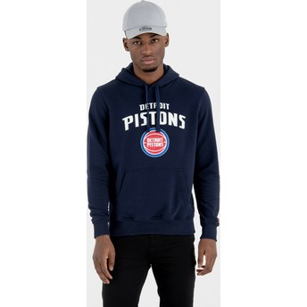 Sudadera con capucha azul marino Pullover Hoody de Detroit Pistons NBA de New Era