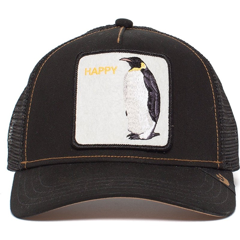 gorra-trucker-negra-pinguino-waddler-de-goorin-bros