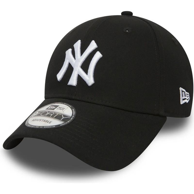 Gorra curva negra ajustable 9FORTY Essential de York Yankees MLB de New Era: