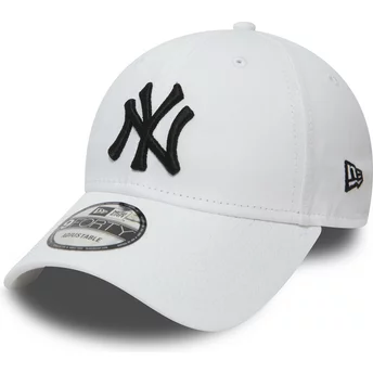 Gorra curva blanca ajustable 9FORTY Essential de New York Yankees MLB de New Era