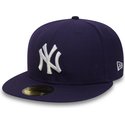gorra-plana-violeta-ajustada-59fifty-essential-de-new-york-yankees-mlb-de-new-era