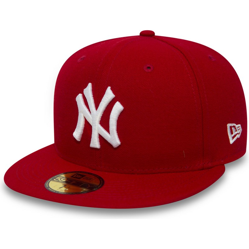 gorra-plana-roja-ajustada-59fifty-essential-de-new-york-yankees-mlb-de-new-era