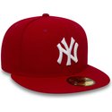 gorra-plana-roja-ajustada-59fifty-essential-de-new-york-yankees-mlb-de-new-era