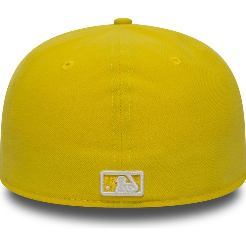 gorra-plana-amarilla-oscuro-ajustada-59fifty-essential-de-new-york-yankees-mlb-de-new-era