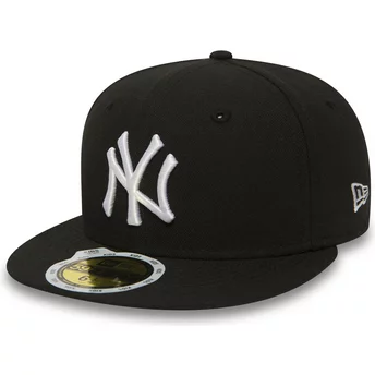 gorra-plana-negra-ajustada-para-nino-59fifty-essential-de-new-york-yankees-mlb-de-new-era