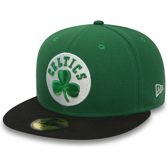 Gorra plana verde ajustada 59FIFTY Essential de Boston Celtics NBA de New Era