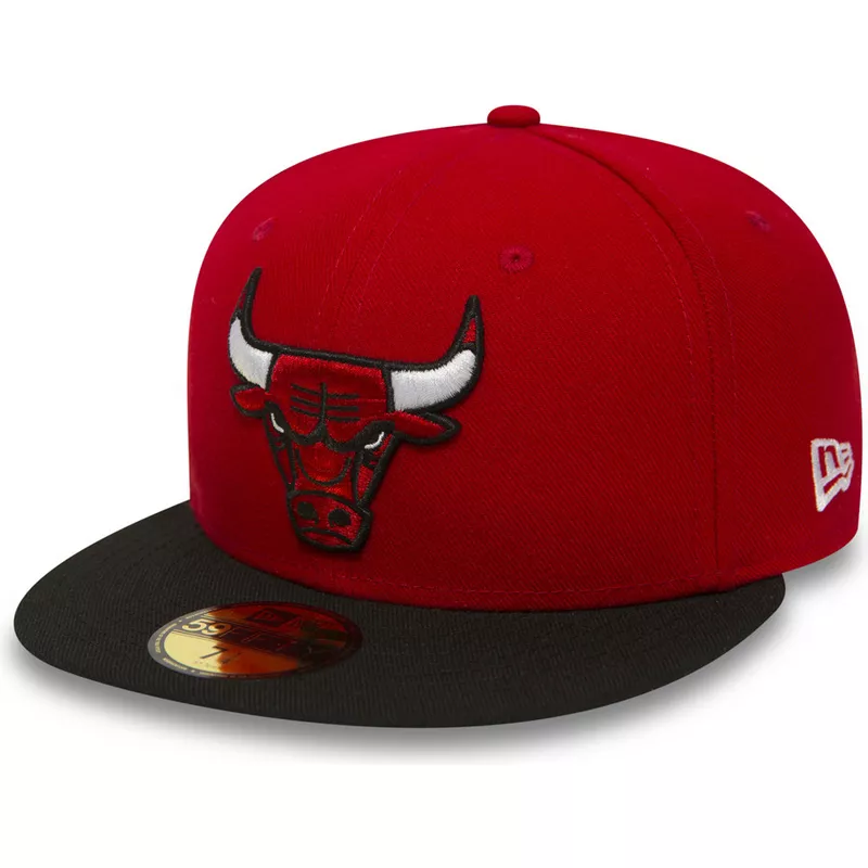 Gorra plana roja ajustada Essential de Chicago Bulls NBA New Era: Caphunters.es