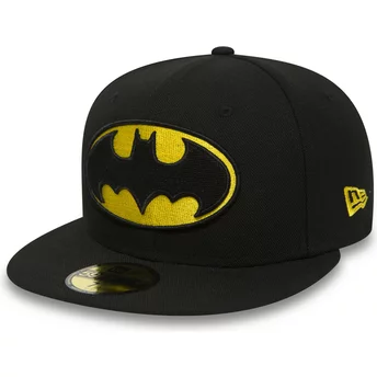Gorra plana negra ajustada 59FIFTY Batman Character Essential Warner Bros. de New Era