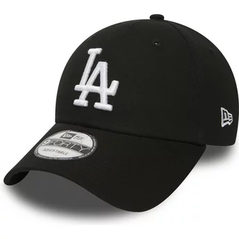 Gorra curva negra ajustable 9FORTY Essential de Los Angeles Dodgers MLB de New Era