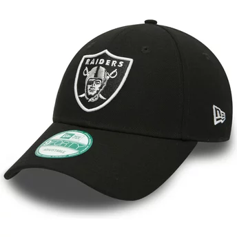 Gorra curva negra ajustable 9FORTY The League de Las Vegas Raiders NFL de New Era