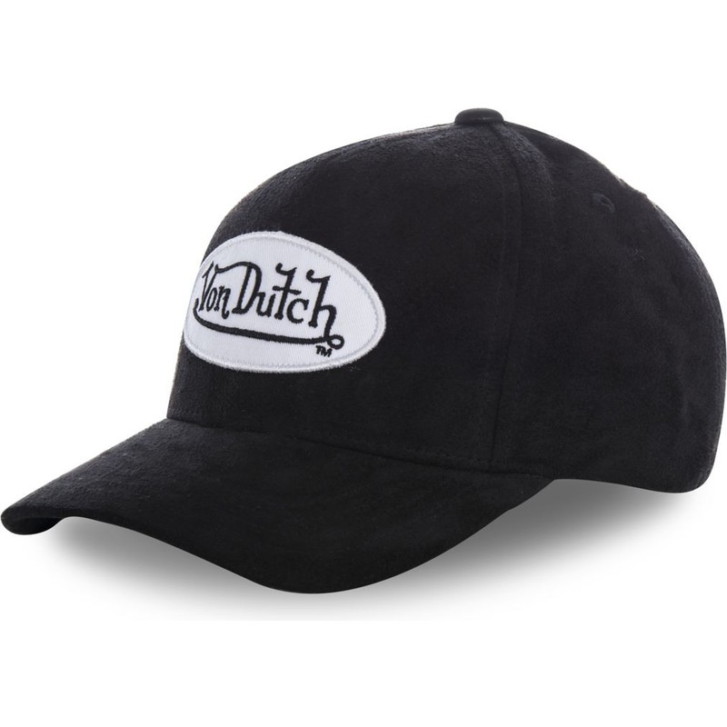 gorra-curva-negra-ajustable-suede7-de-von-dutch