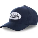 gorra-curva-azul-marino-ajustable-suede8-de-von-dutch