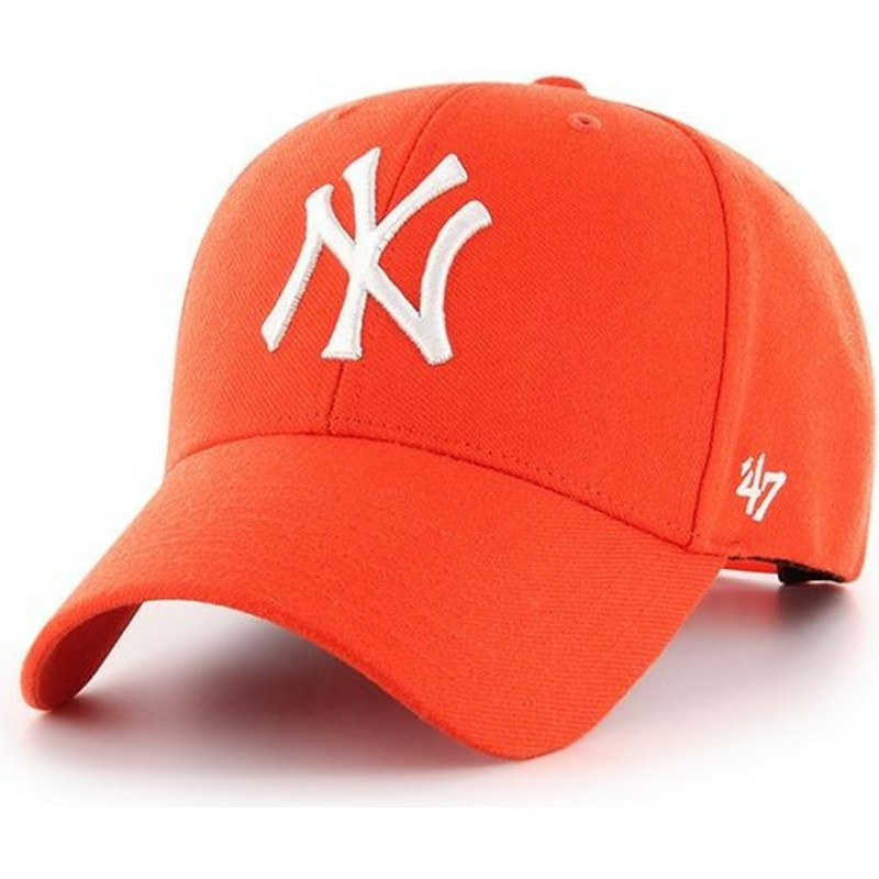 gorra-curva-naranja-brillante-snapback-de-new-york-yankees-mlb-mvp-de-47-brand