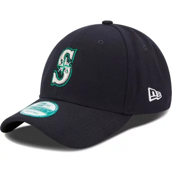 Gorra curva azul marino ajustable 9FORTY The League de Seattle Mariners MLB de New Era