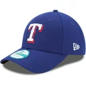 gorra-curva-azul-ajustable-9forty-the-league-de-texas-rangers-mlb-de-new-era