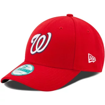 Gorra curva roja ajustable 9FORTY The League de Washington Nationals MLB de New Era