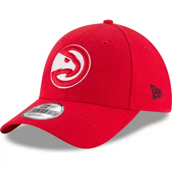 Gorra curva roja ajustable 9FORTY The League de Atlanta Hawks NBA de New Era