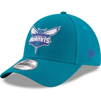 Gorra curva azul ajustable 9FORTY The League de Charlotte Hornets NBA de New Era