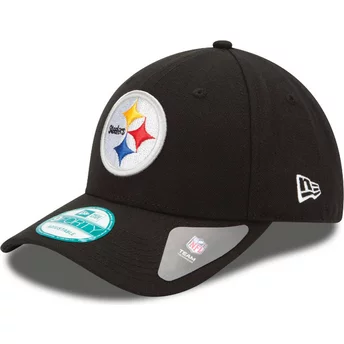 Gorra curva negra ajustable 9FORTY The League de Pittsburgh Steelers NFL de New Era
