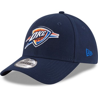Gorra curva azul marino ajustable 9FORTY The League de Oklahoma City Thunder NBA de New Era