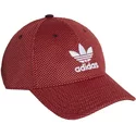 gorra-curva-roja-y-negra-con-logo-blanco-trefoil-primeknit-de-adidas
