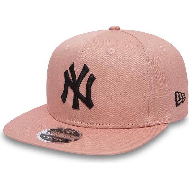 gorra-plana-rosa-ajustable-con-logo-negro-9fifty-true-originators-de-new-york-yankees-mlb-de-new-era